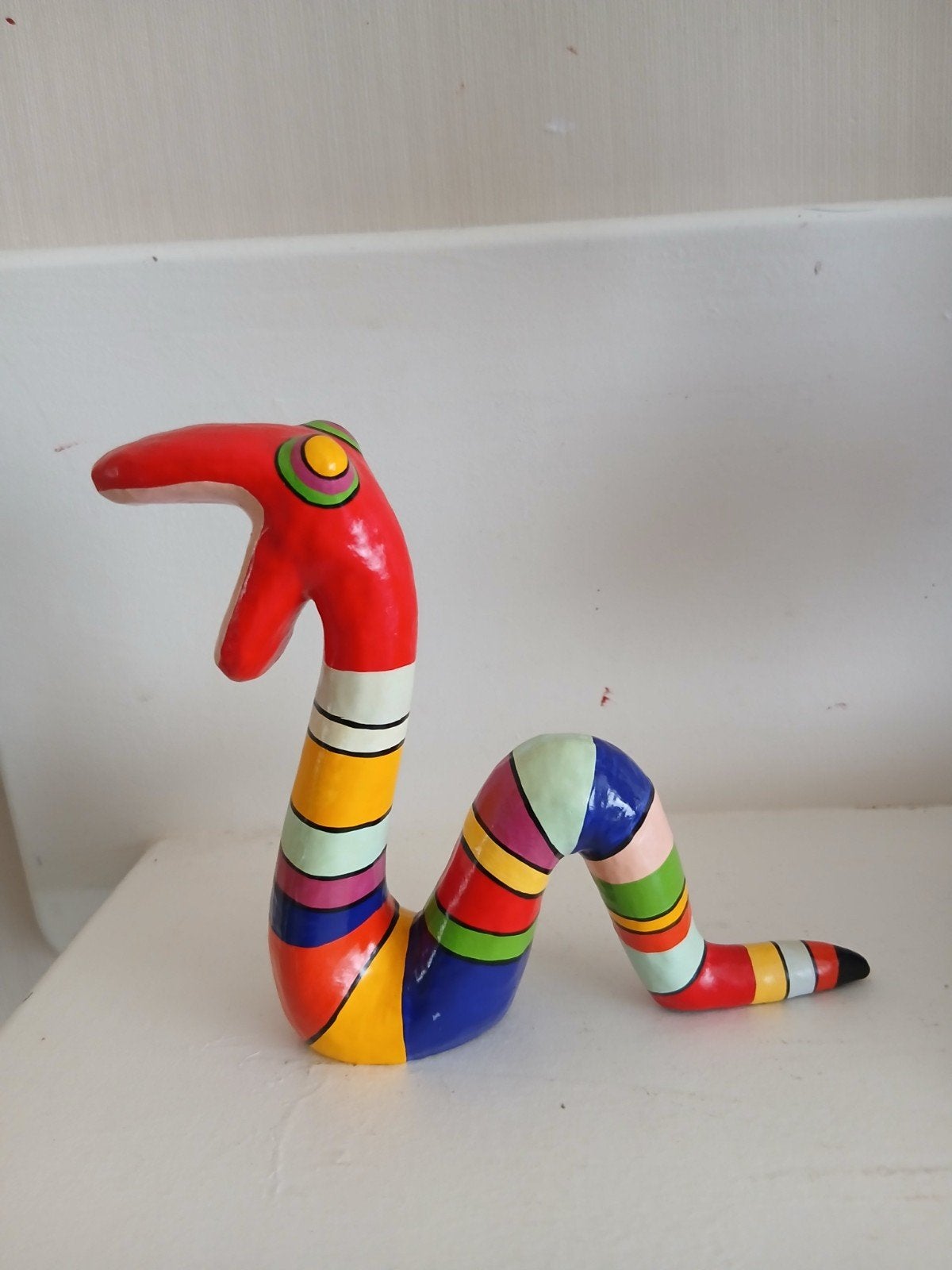 kleurrijk papier mache ? beeld slang, Ophalen of Verzenden