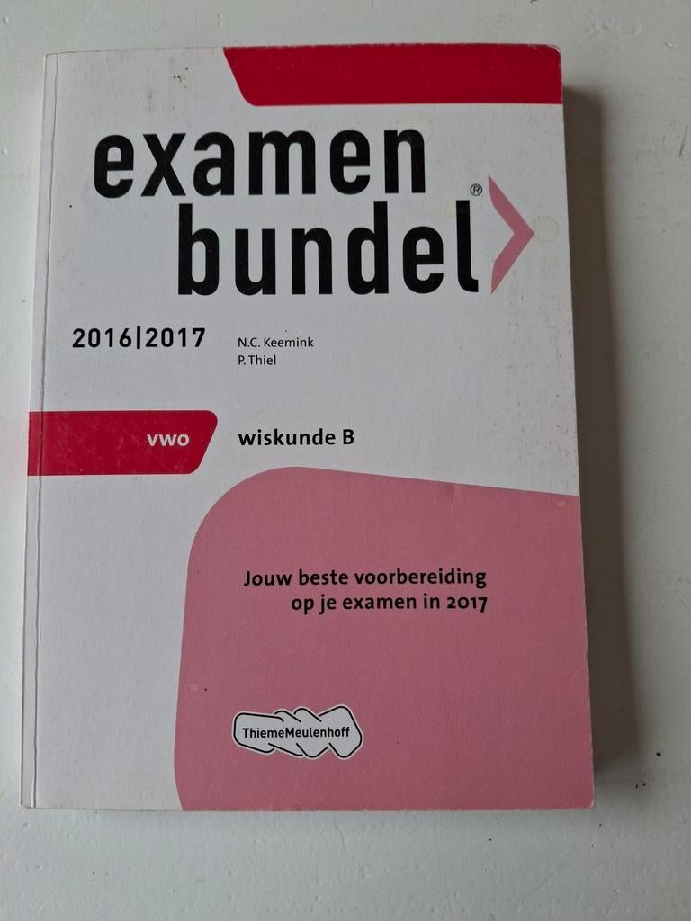Examenbundel Wiskunde B VWO 2016/2017, Ophalen of Verzenden, VWO