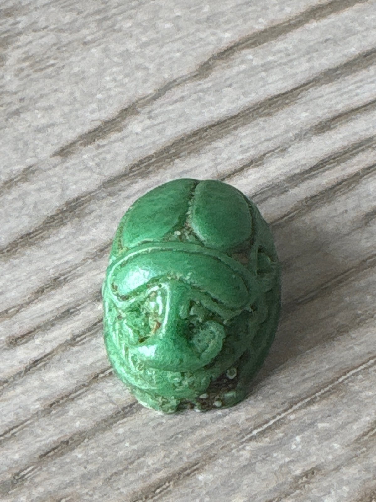 Groene Egyptische Scarabee Amulet - Antiek Look, Verzenden, Gebruikt
