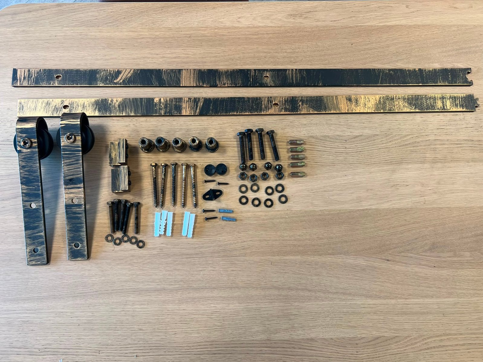 Partij schuifdeur systemen complete sets 200 cm, Overige typen, Nieuw, Ophalen of Verzenden, IJzer
