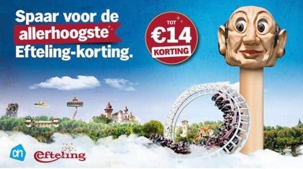 Ah Efteling zegels, Eén persoon, Kortingskaart