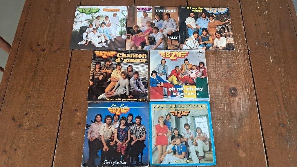 Verzameling van 7 singles van BZN., Gebruikt, Originele persing, 7 inch, Ophalen of Verzenden