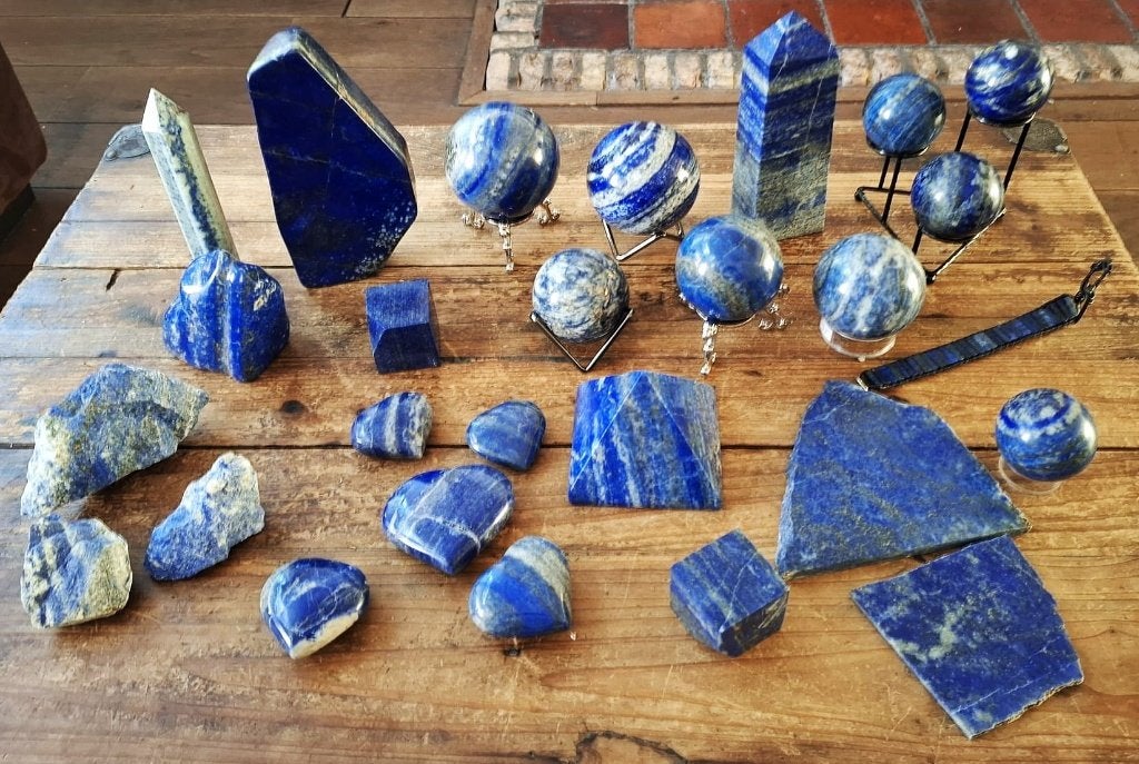 Unieke gevarieerde Lapis Collectie, Ophalen of Verzenden, Mineraal