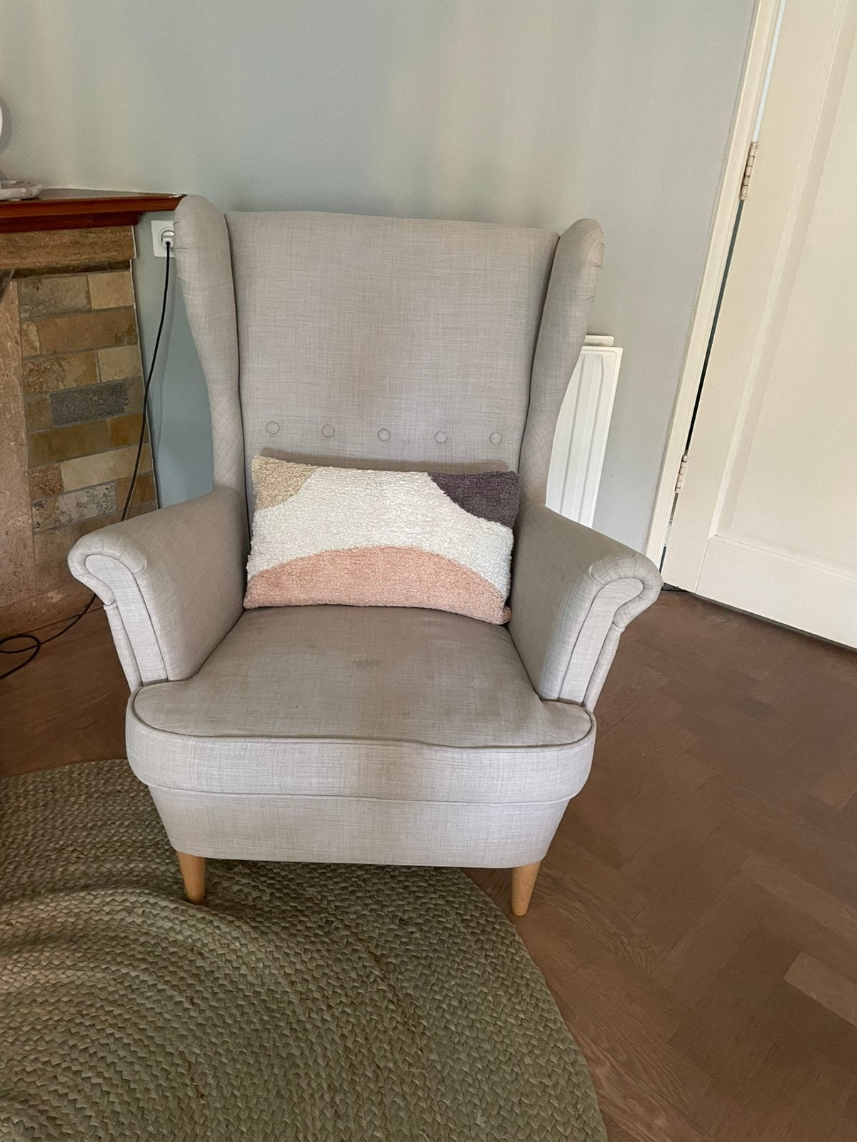 Ikea fauteuil strandmon, Ophalen, Gebruikt, 75 tot 100 cm, Stof