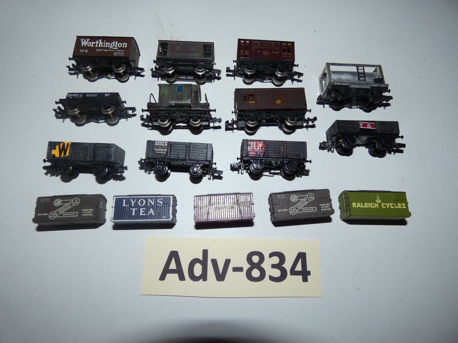 Adv-834 N Spoor Engelse Goederenwagons Graham Farish, Overige merken, Gebruikt, Gelijkstroom, Wagon