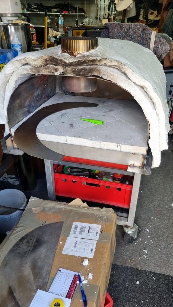 RVS Pizzaoven (zelfbouw) - bijna af, met extra's, Ophalen