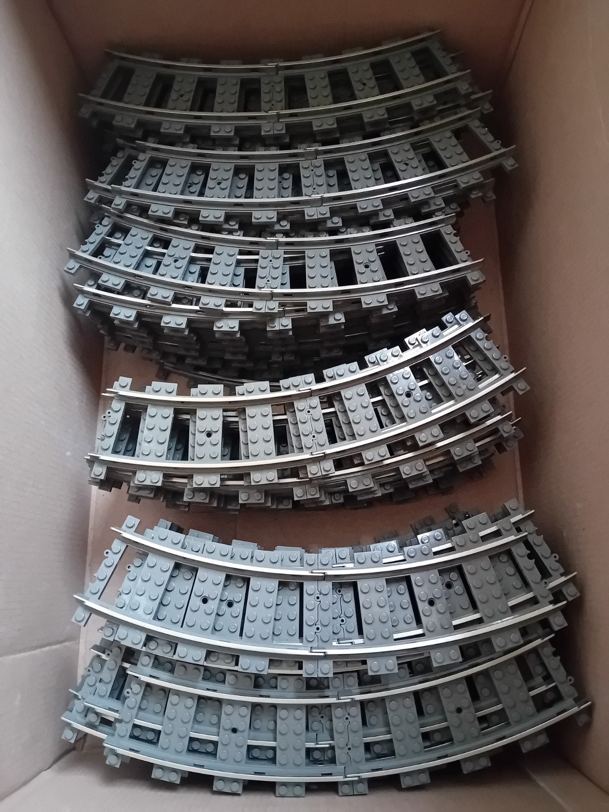 Lego rails 9v bochten dark grey, Kinderen en Baby's, Speelgoed | Duplo en Lego, Gebruikt, Lego, Ophalen of Verzenden, Losse stenen