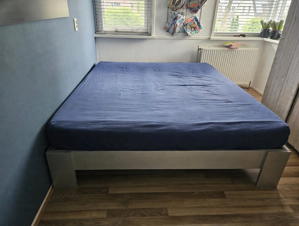 Ledikant Auping spiraalbodem, Ophalen, Tweepersoons, Zo goed als nieuw, 180 cm
