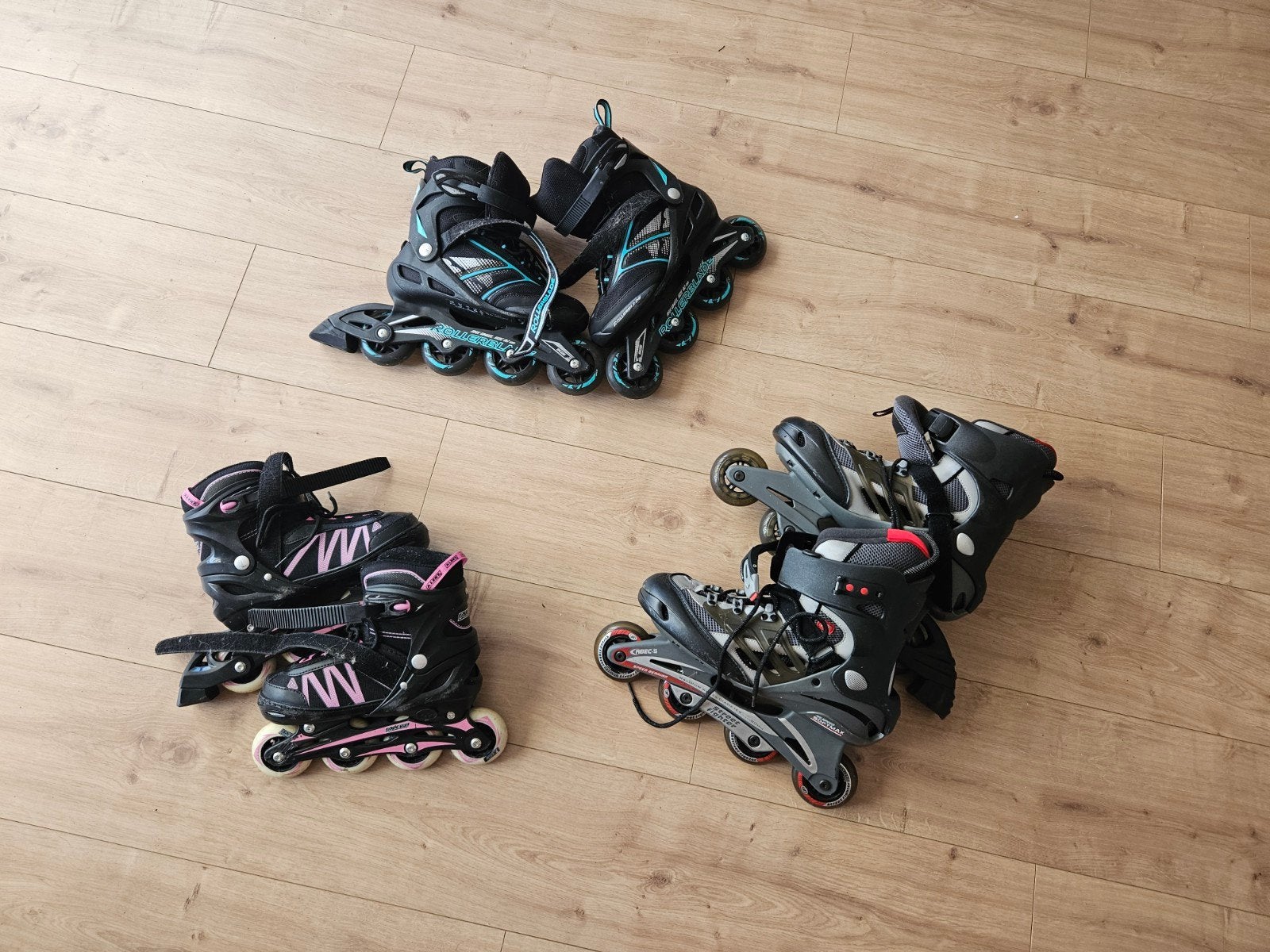 Skeelers, rollerblades, rolschaatsen, Ophalen, Gebruikt