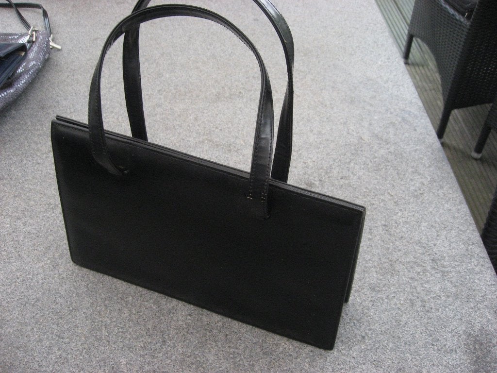 bruine of zwarte antieke leer kniptas, met drukknopje, Verzenden, Dames