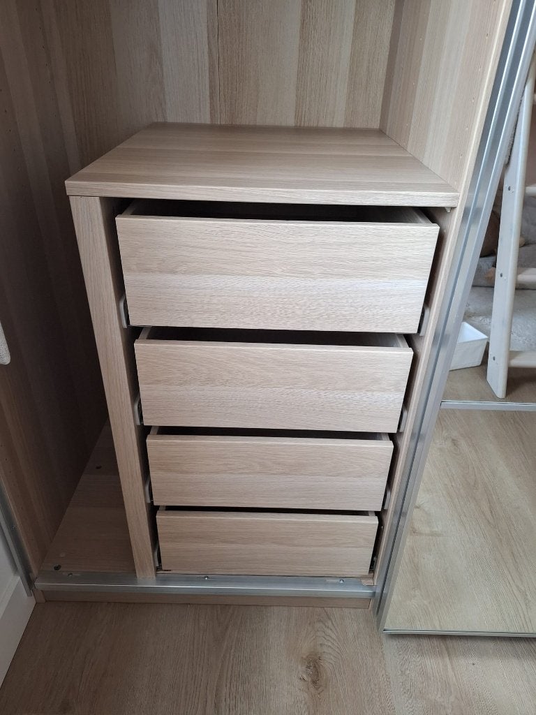 IKEA Pax, Komplement Verdeler elementen + 4x lade, eiken, Huis en Inrichting, Ophalen, Eikenhout, 50 tot 100 cm, Zo goed als nieuw
