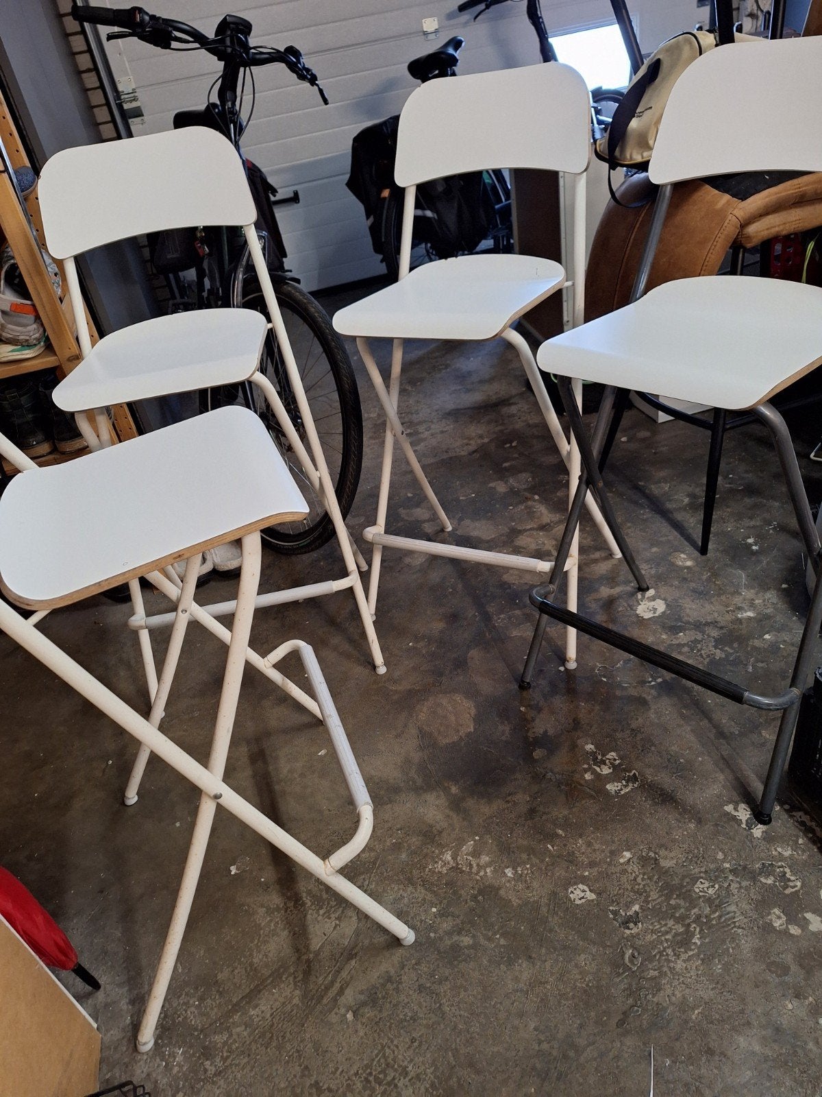 Ikea Franklin inklapbare barkrukken/stoelen, Huis en Inrichting, Ophalen, Gebruikt, 60 tot 90 cm, 4 krukken