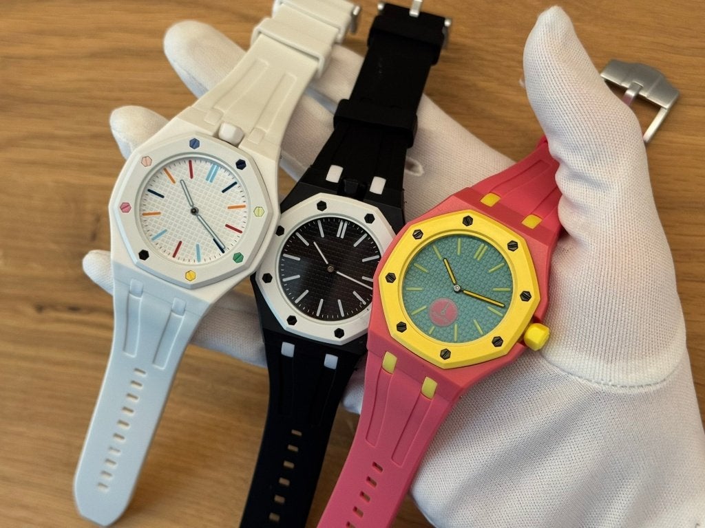 Rubberbanden Bandje voor de AP x Swatch Royal Pop, Ophalen of Verzenden, Nieuw, Overige kleuren, Jongen of Meisje