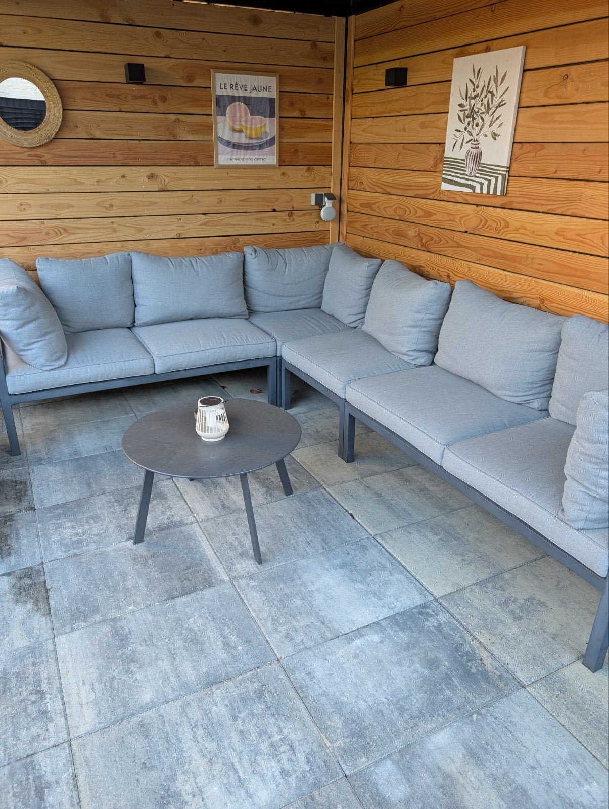 Life Outdoor Loungeset / Tuinset met nieuw tafeltje, Tuin en Terras, Tuinsets en Loungesets, Ophalen, Gebruikt, Bank, Aluminium