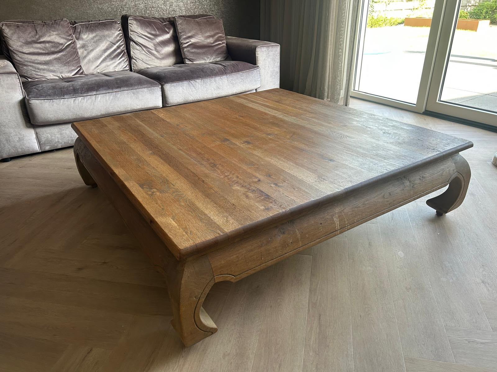 Teak houten salontafel (opiumtafel), Gebruikt, Landelijk / oosters, Ophalen of Verzenden, 5 – 50