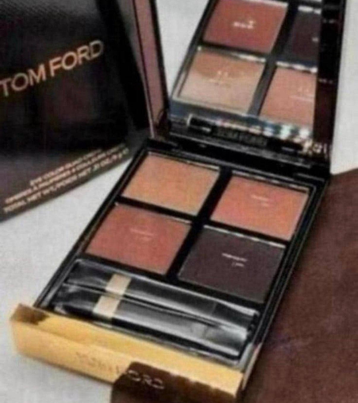 Tom Ford oogschaduw pallet Quad 37 Smokey Quartz nieuw, Ogen, Bruin, Verzenden, Nieuw