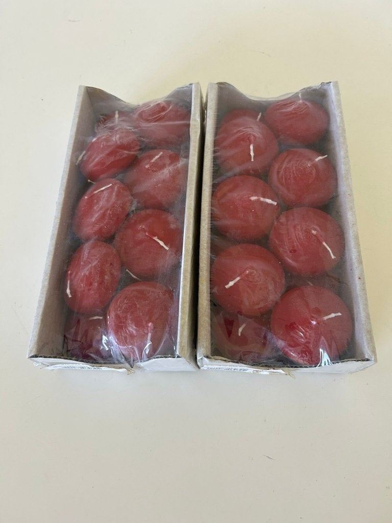 Rode drijfkaarsen / Schwimmkerzen – 28 stuks – nieuw, Huis en Inrichting, Ophalen of Verzenden, Nieuw, Rood, Kaars