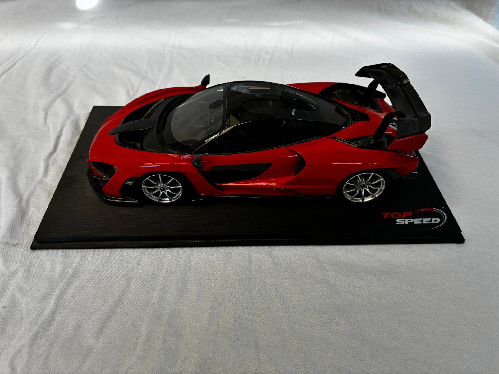 MCLAREN SENNA HELIOS ORANGE TOP SPEED, Hobby en Vrije tijd, Modelauto's | 1:18, Ophalen of Verzenden, Zo goed als nieuw, Auto