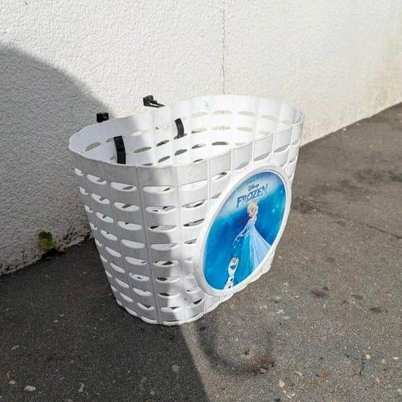 Kinderfiets mandje fietsmand disney frozen mand, Gebruikt, Stuurbevestiging, Disney Frozen II, Ophalen of Verzenden