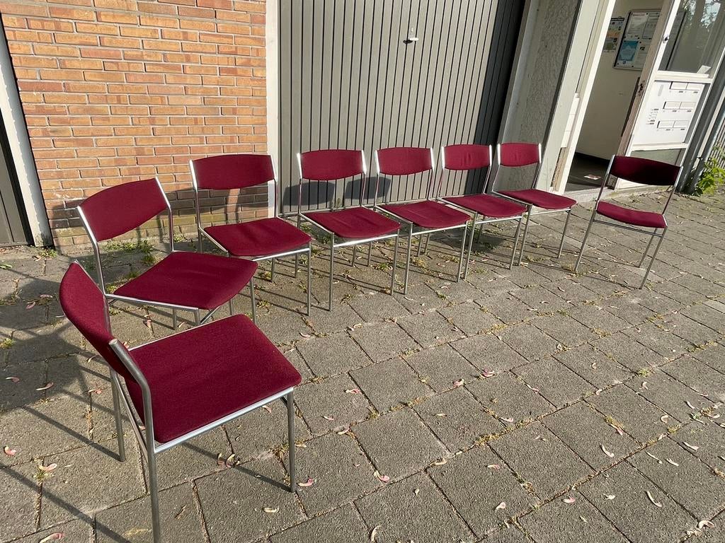 Vintage Gijs van der Sluis eetkamerstoelen (15 beschikbaar), Ophalen of Verzenden, Zo goed als nieuw, Bruin, Vier
