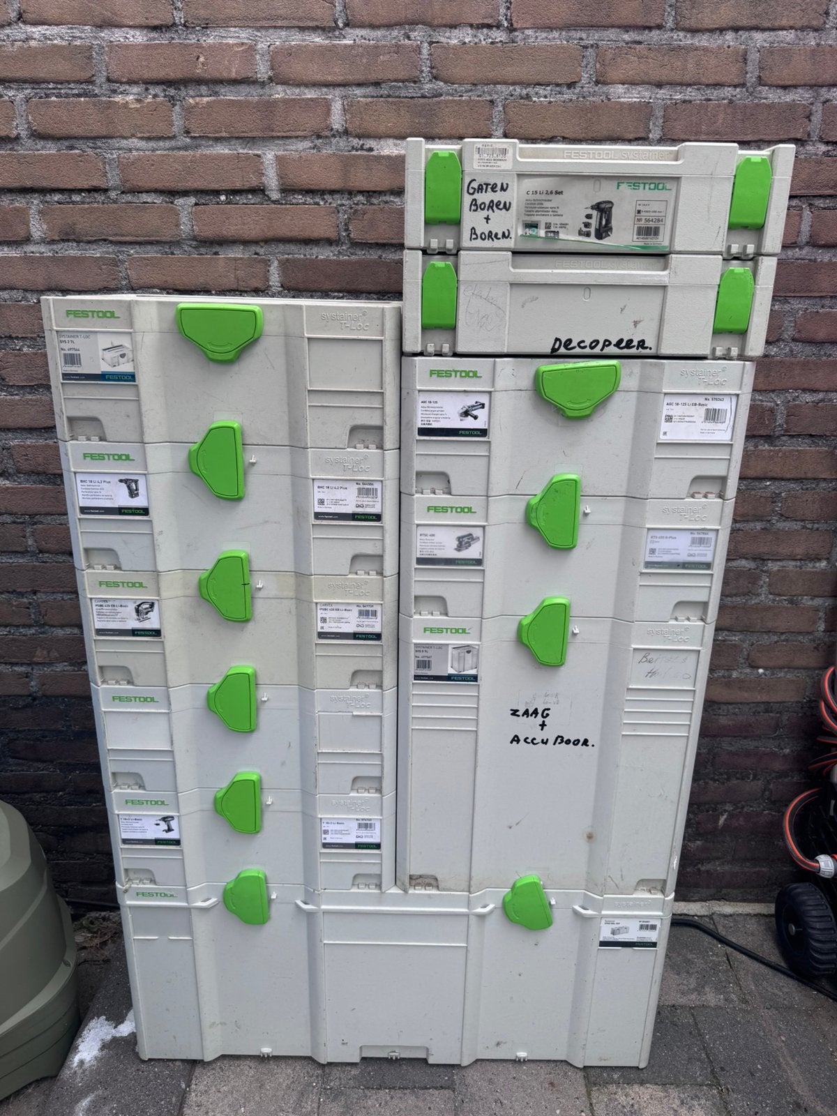 Festool systainers leeg, Doe-het-zelf en Verbouw, Gereedschap | Handgereedschap, Ophalen of Verzenden, Gebruikt