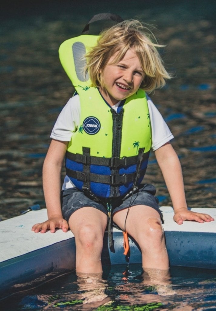 Reddingsvest Boot Jobe Geel Blauw Palmbomen tot 20 kg N100, Kind, Verzenden, Nieuw, Jobe Sport