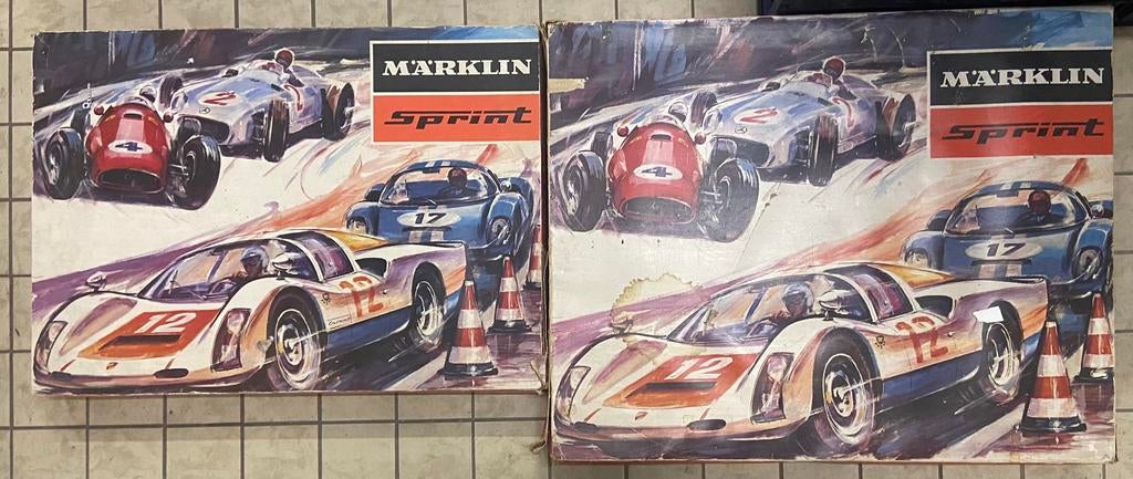 Märklin Sprint slotcarsets 1403 en 1405, Hobby en Vrije tijd, Ophalen, Gebruikt