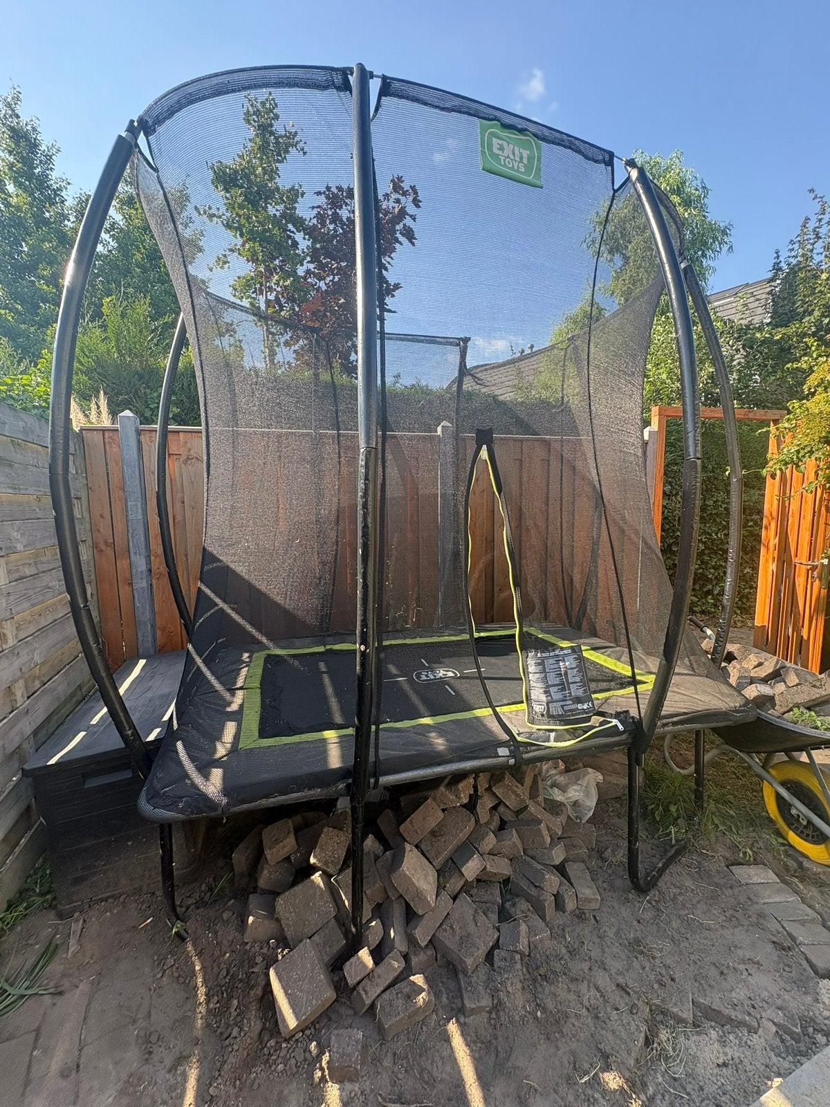 EXIT trampo met Veiligheidsnet - 214 x 153 cm, Ophalen, Zo goed als nieuw