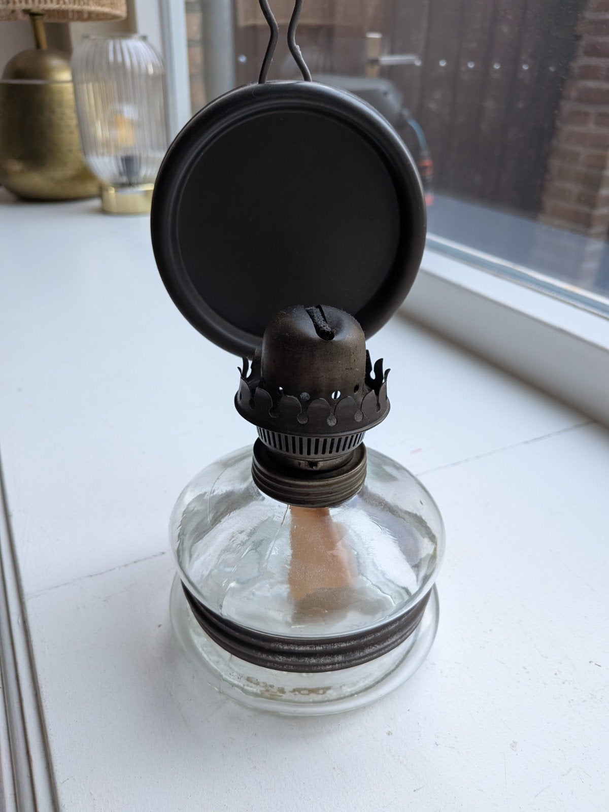 Sfeervolle vintage petroleumlamp, Antiek en Kunst, Antiek | Lampen, Ophalen
