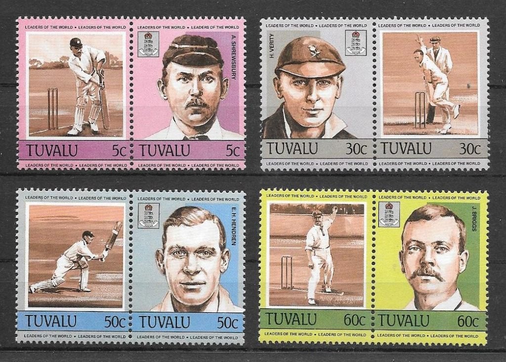 Tuvalu 1984 Cricketspelers, Verzenden, Postfris