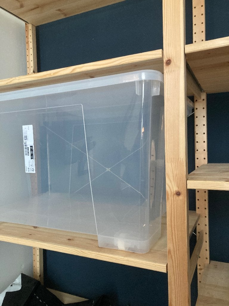 Transparante bak (130l) met deksel Samla, Ophalen, Zo goed als nieuw, Kunststof, Modern