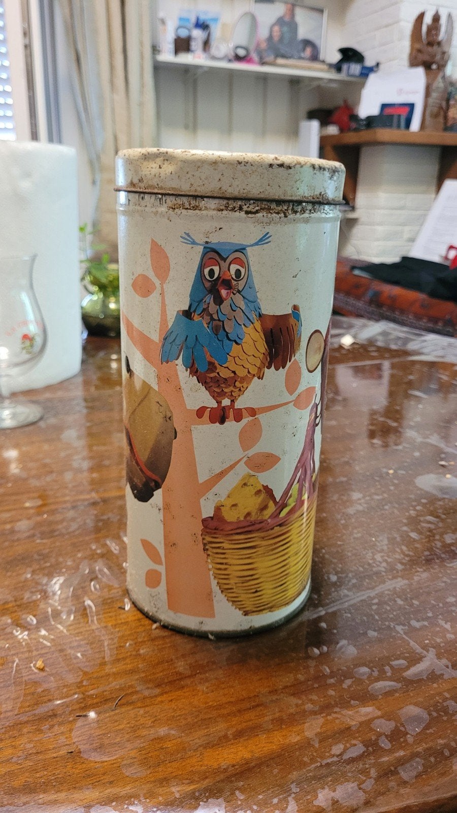 Blik met fabeltjeskrant opdruk, Verzamelen, Blikken, Ophalen, Gebruikt, Overige