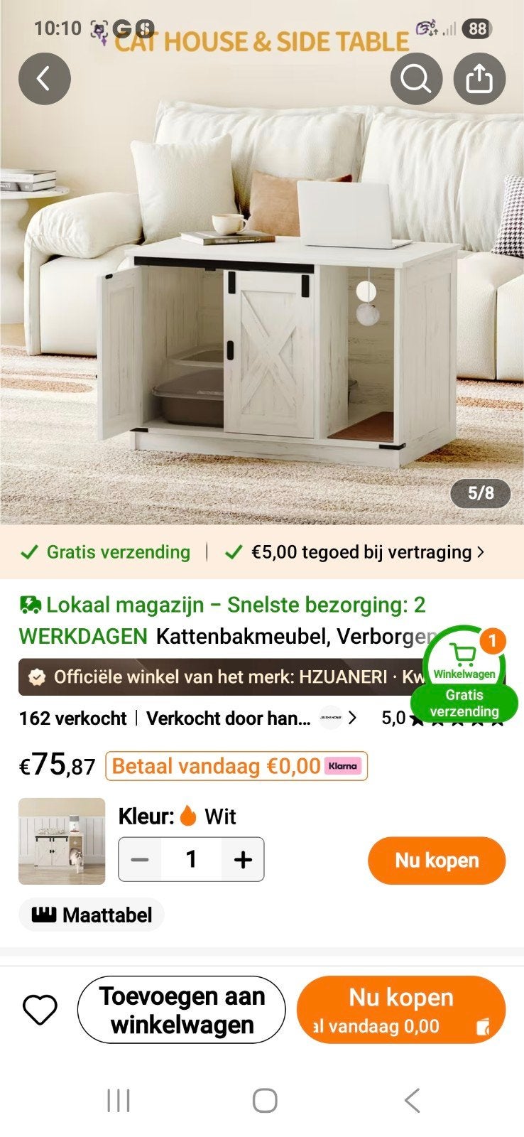 Kattenkast, Dieren en Toebehoren, Katten-accessoires, Ophalen, Nieuw