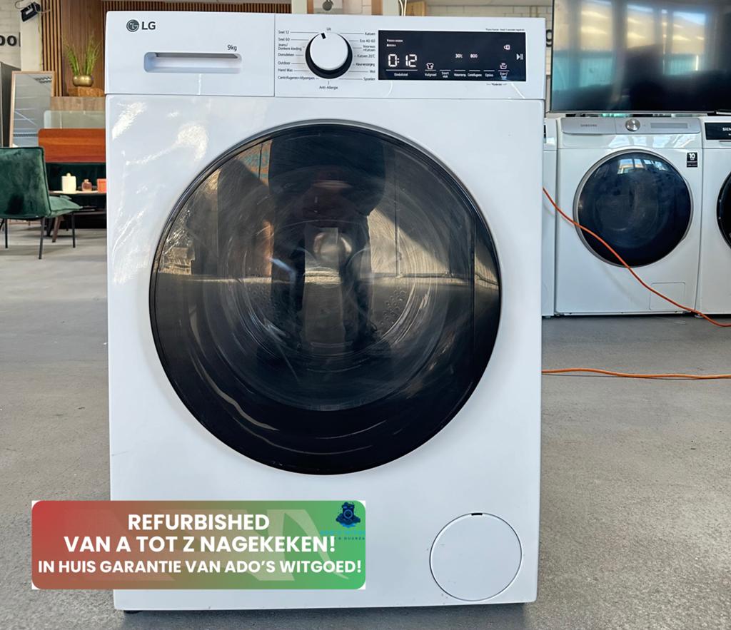 LG 9KG Wasmachine Steam 1400T AllergyCare, 1200 tot 1600 toeren, Info@adoswitgoed.nl, Refurbished, LG