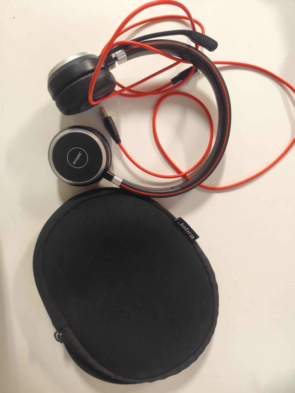 Jabra Evolve 40 On-ear Headset met Microfoon en Draagtas, Audio, Tv en Foto, Koptelefoons, Gebruikt, On-ear, Ophalen of Verzenden