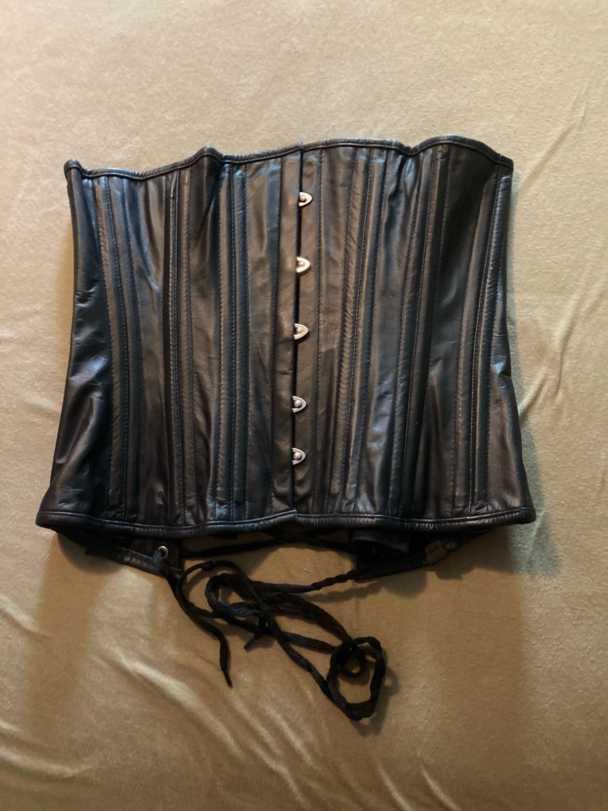 Leren zwart corset - XS-S, Ophalen of Verzenden, Zwart, Body of Korset