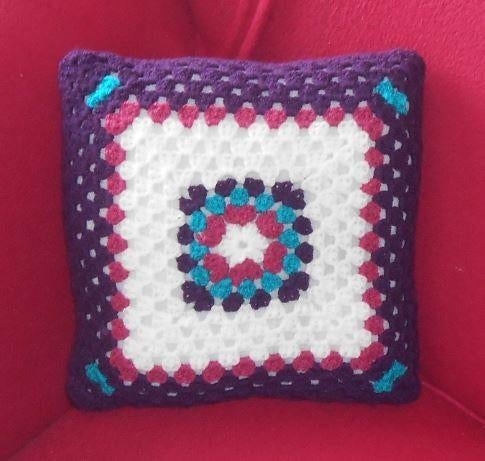 Kussen Granny Squares Retro Shabby chic gehaakt, Ophalen of Verzenden, Nieuw