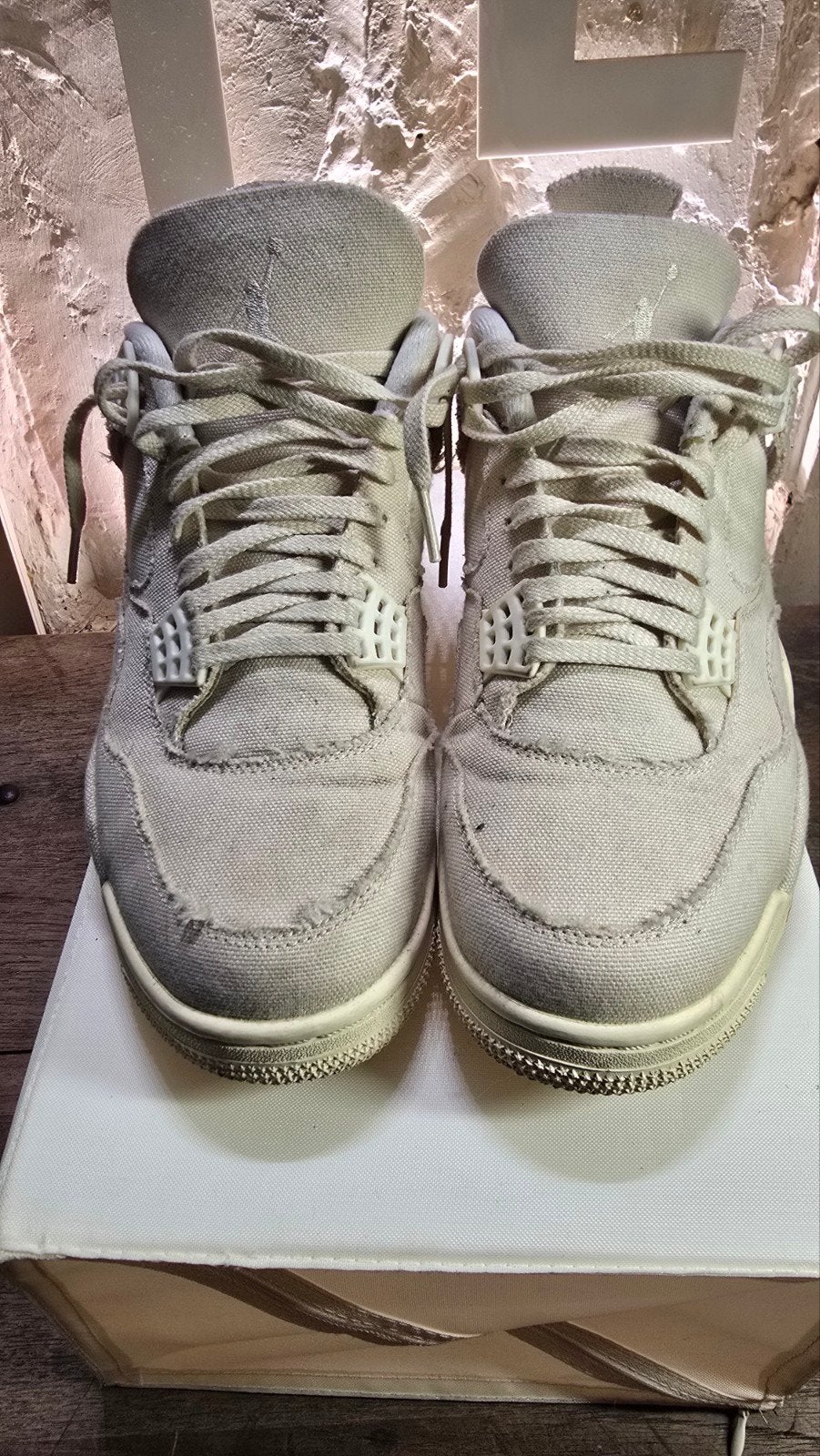 Air Jordan 4 Retro "Blank Canvas" - Zo goed als nieuw, Kleding | Heren, Schoenen, Nike Jordan, Wit, Ophalen of Verzenden, Sneakers of Gympen