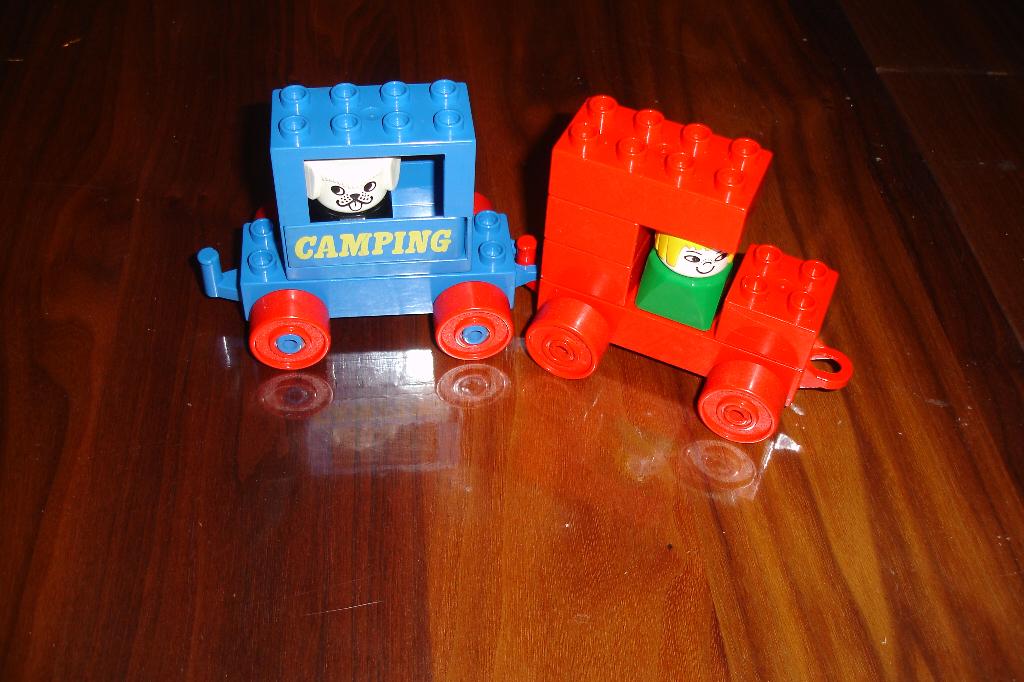 Lego duplo vintage set 536 auto camping compleet!, Ophalen of Verzenden, Zo goed als nieuw, Duplo, Complete set