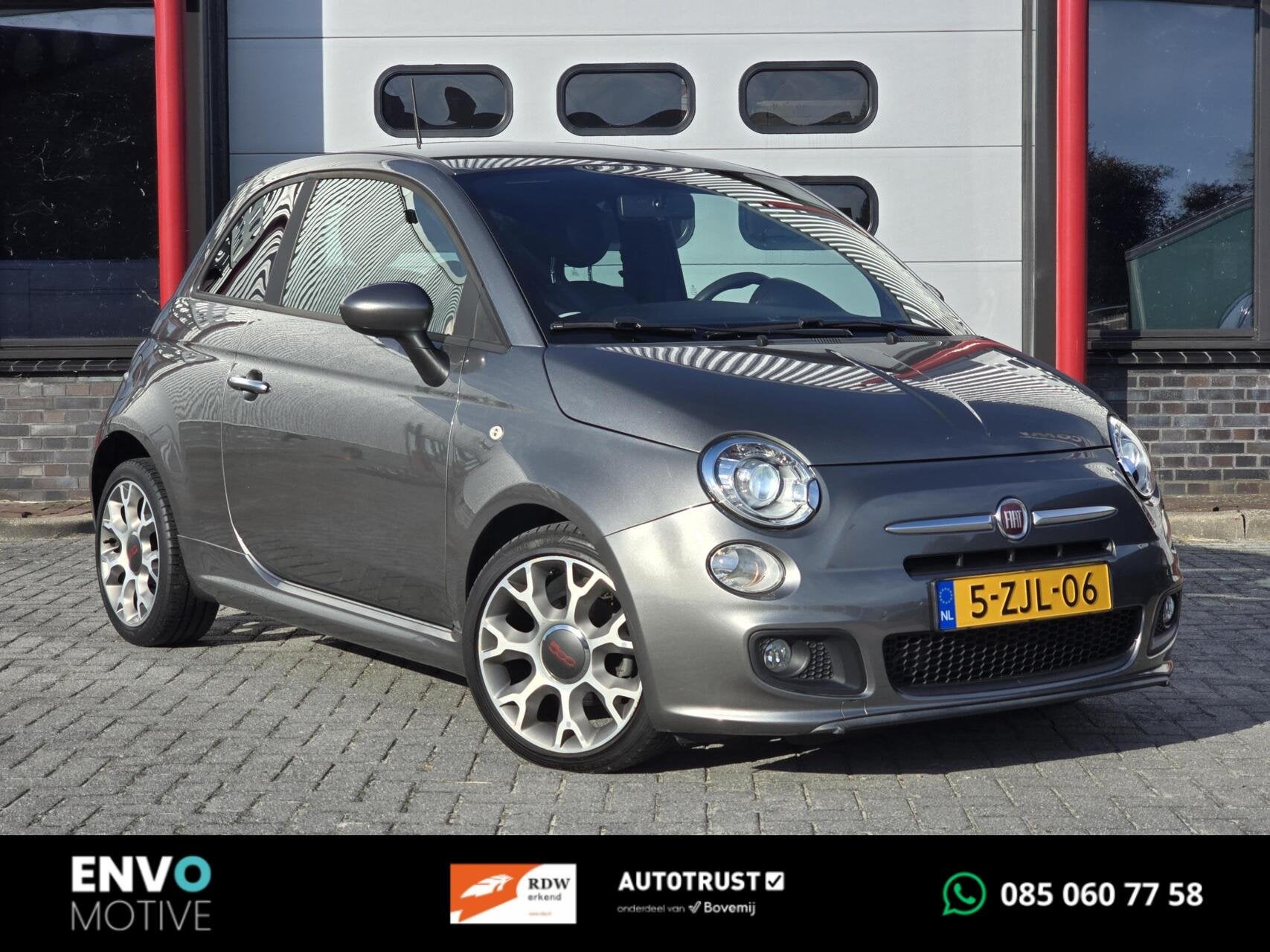 Fiat 500 0.9 TwinAir Turbo 500S Xenon/Clima/Sportstuur/LMV, Voorwielaandrijving, Stof, Gebruikt, 905 kg