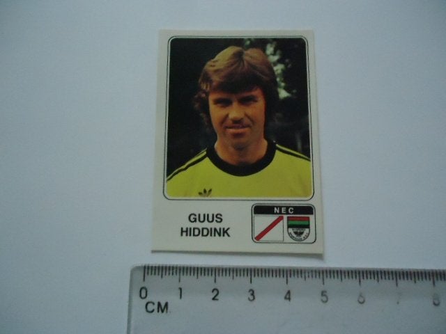 sticker 1979 GUUS HIDDINK Voetbal Nec panini adidas retro, Verzamelen, Ophalen of Verzenden, Zo goed als nieuw, Sport