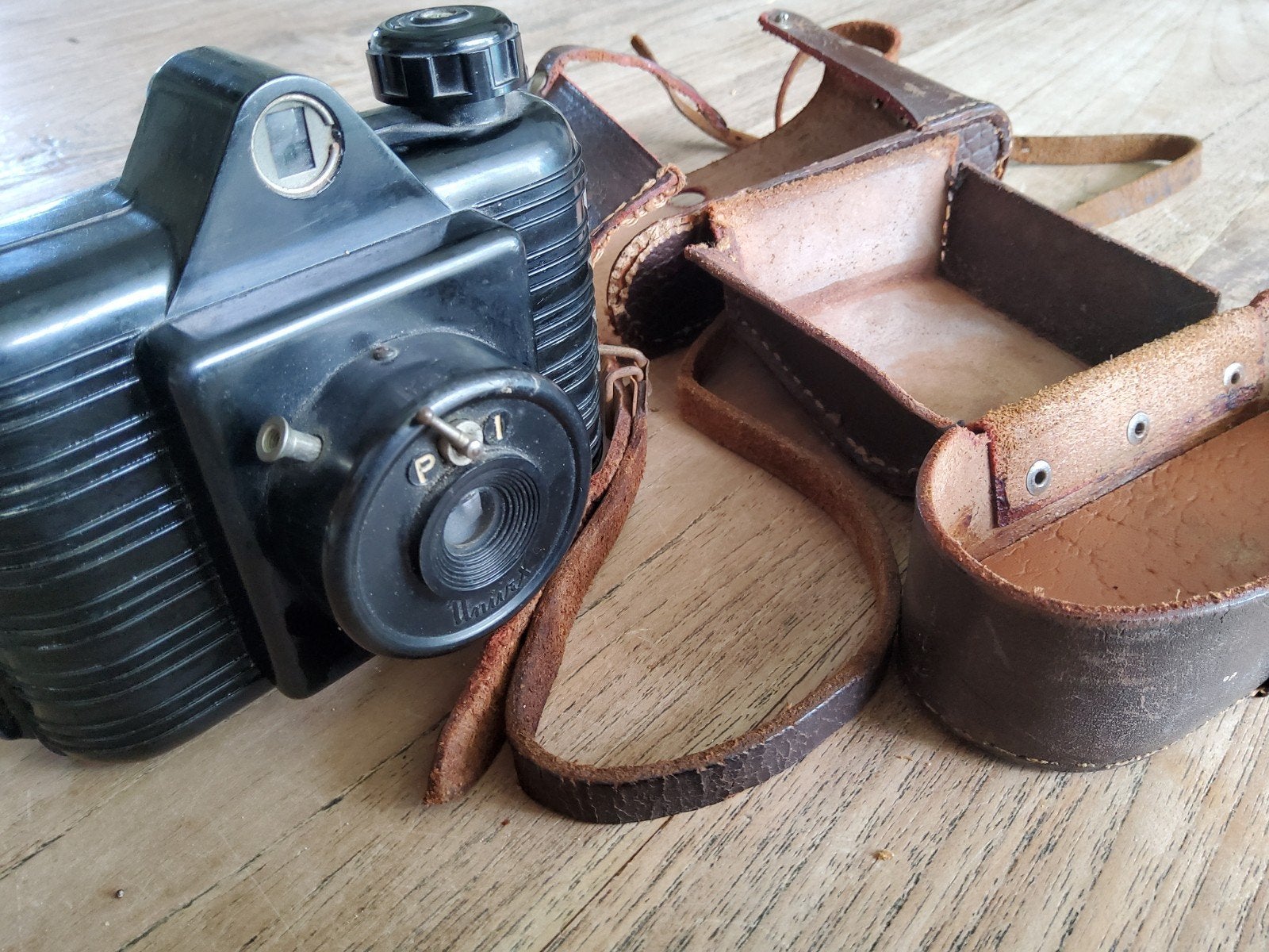 vintage camera Univex Unica ll met originele tas., Ophalen of Verzenden, Gebruikt, Compact, Overige Merken