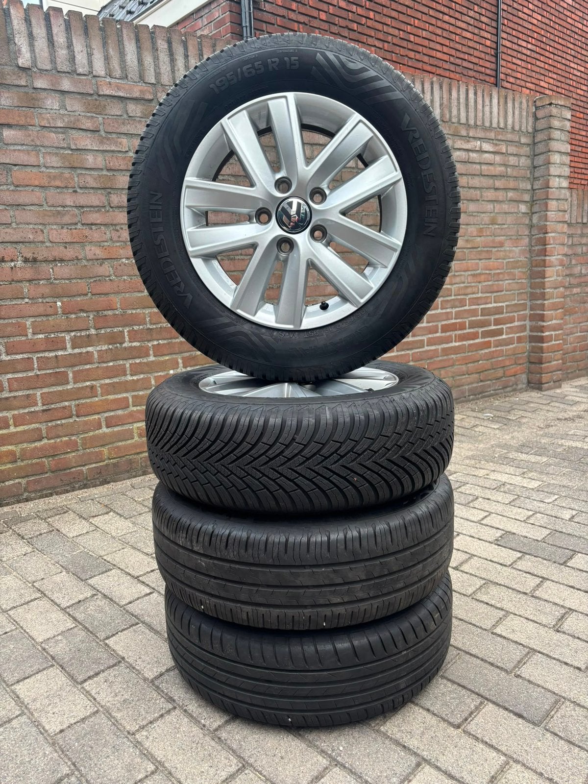 Volkswagen caddy wielset, Ophalen, 15 inch, Banden en Velgen, Nieuw