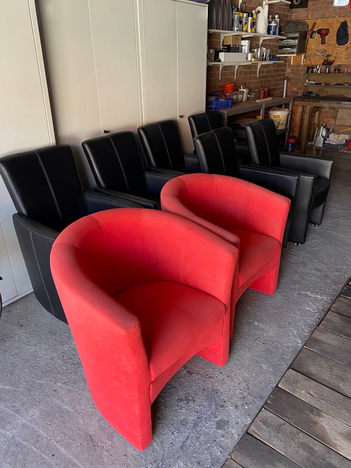 Eetkamerstoelen gratis, Ophalen, Overige materialen, Gebruikt, Zwart