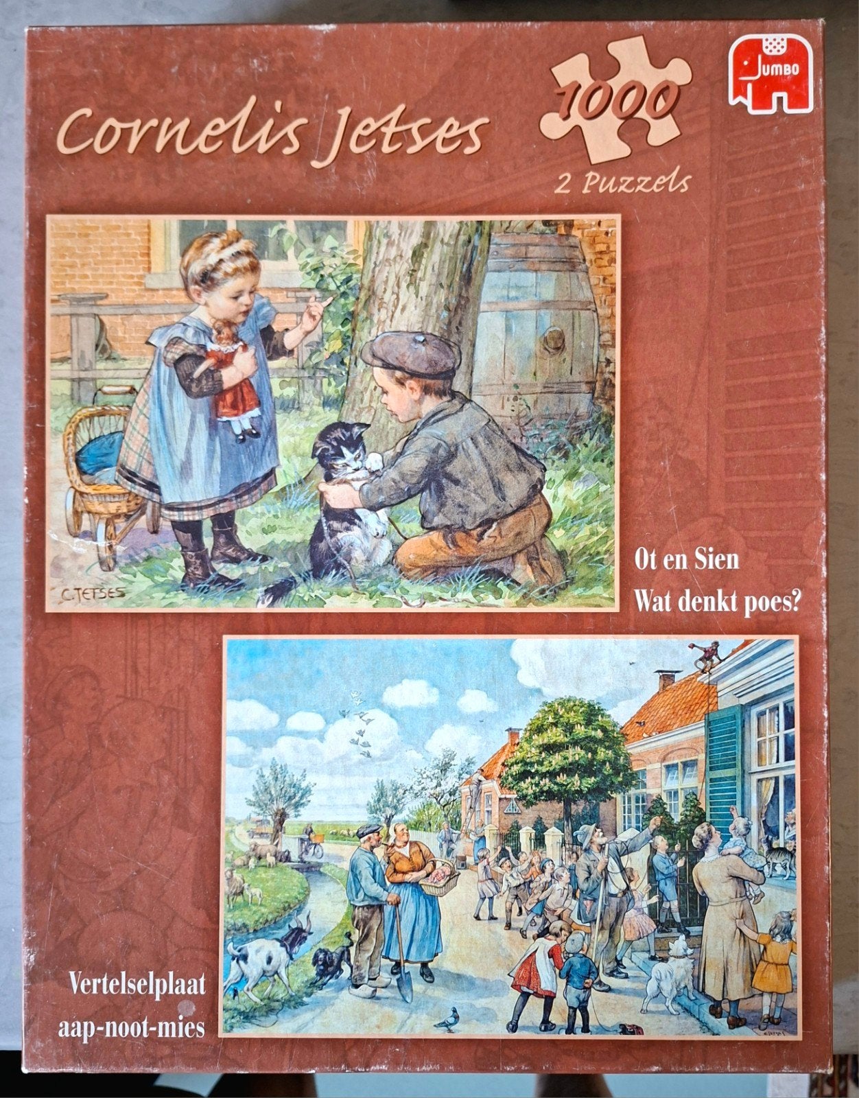 2 Puzzels van Cornelis Jetses, Ophalen of Verzenden, 500 t/m 1500 stukjes, Zo goed als nieuw