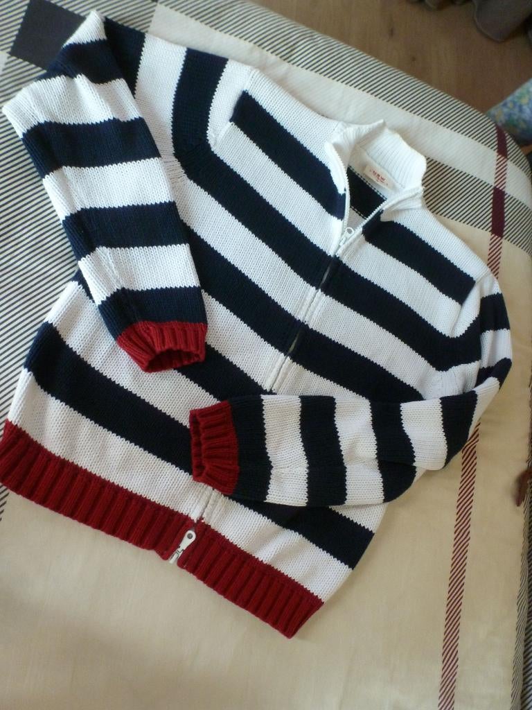 zomer NEW VIEW vest blauw wit 42 -GRATIS zend, Verzenden, Nieuw, Maat 42/44 (L), Blauw