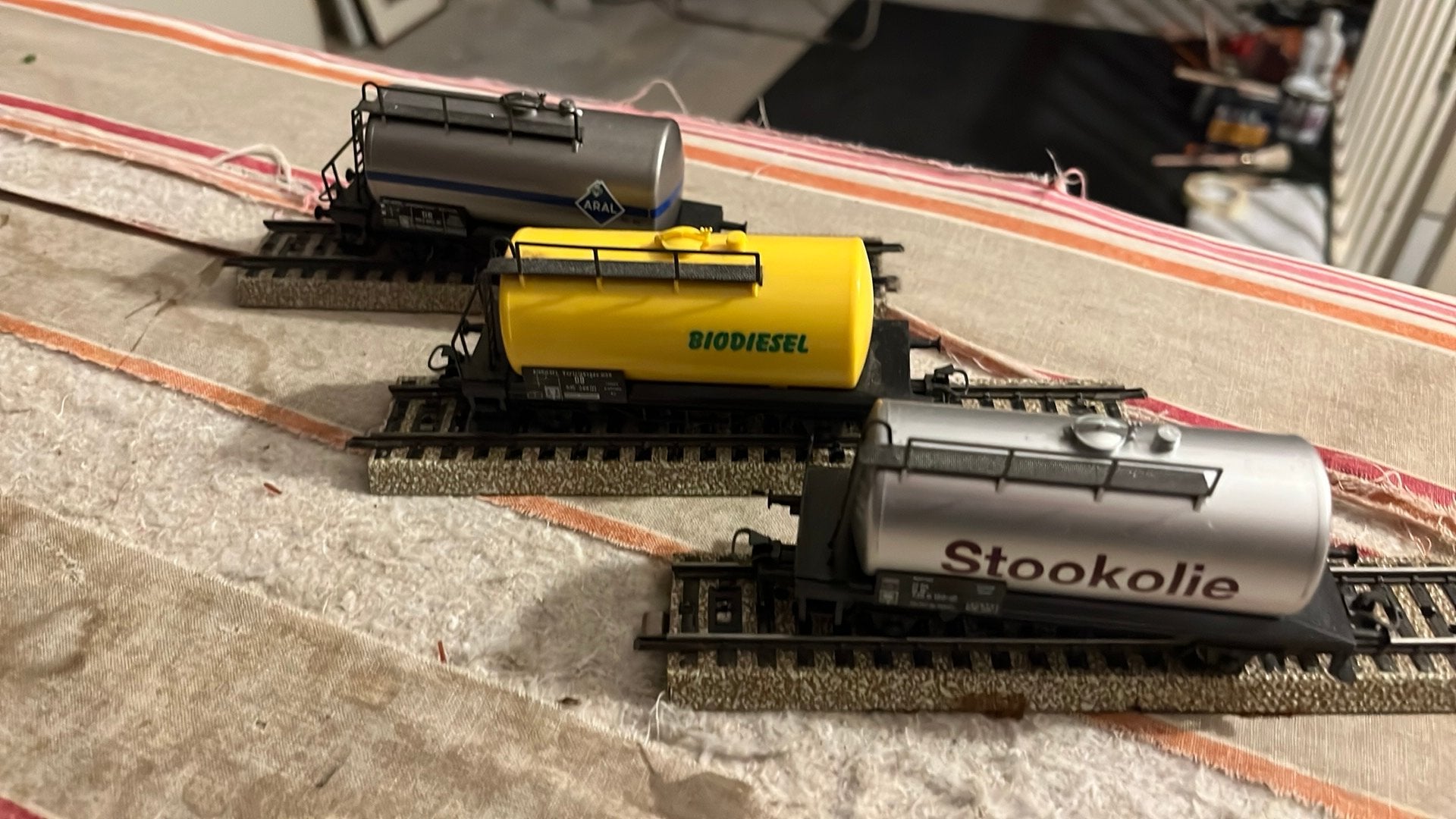 Te koop 3 x ketelwagon van marklin, Wisselstroom, Rails, Ophalen of Verzenden, Zo goed als nieuw