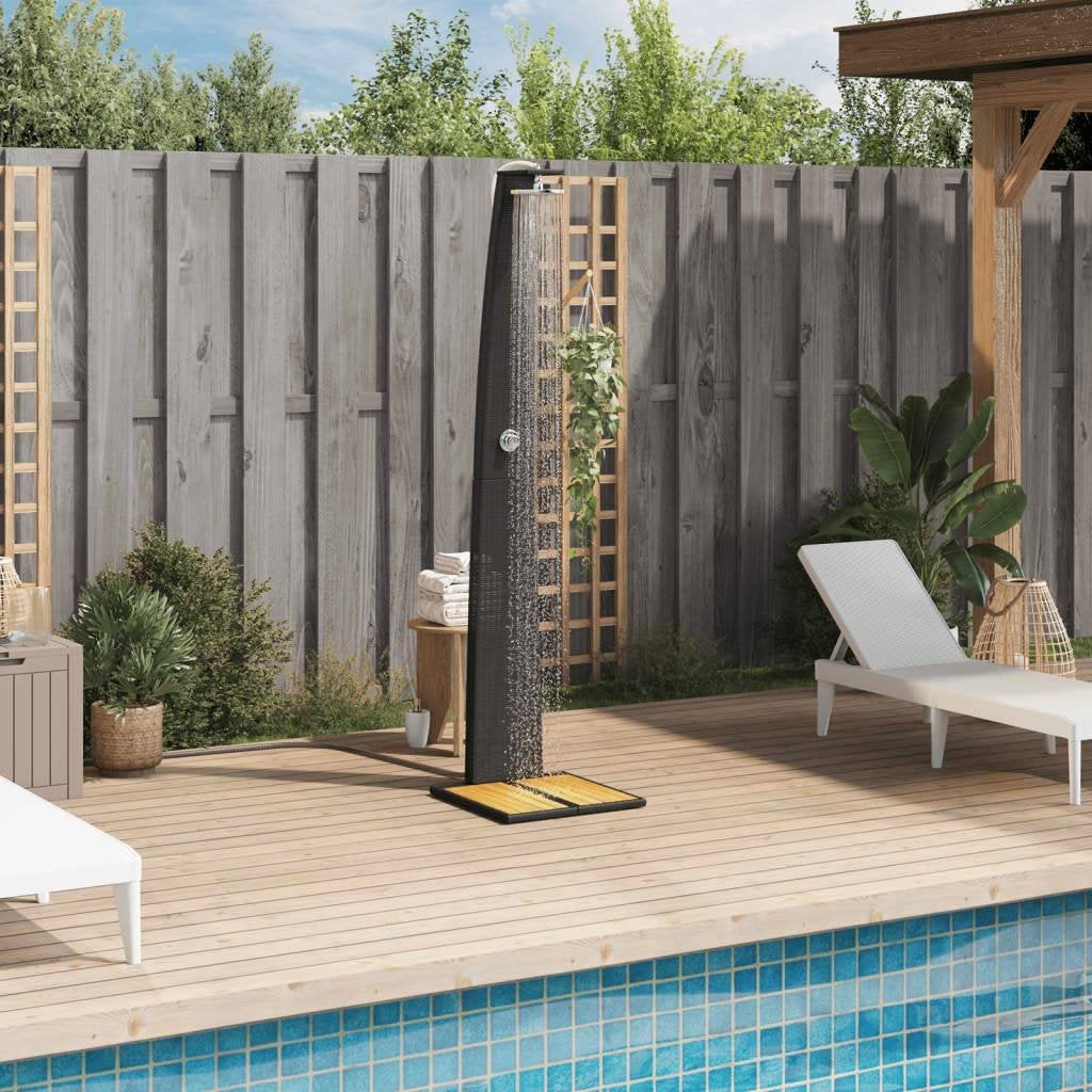 Tuindouche buitendouche poly rattan zwart GRATIS BEZORGD!, Verzenden, Overige typen, Nieuw, Nvt