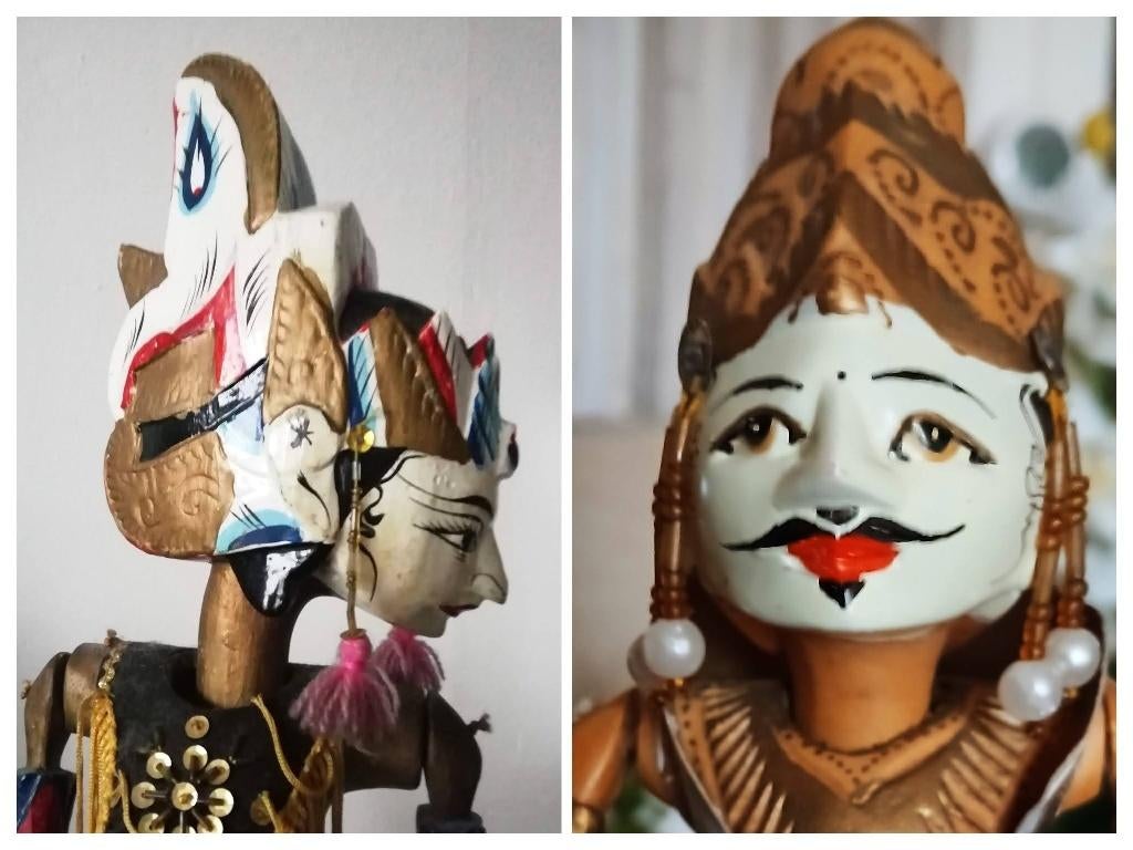 Mooie oude wajong poppen golek wajang pop, Ophalen of Verzenden