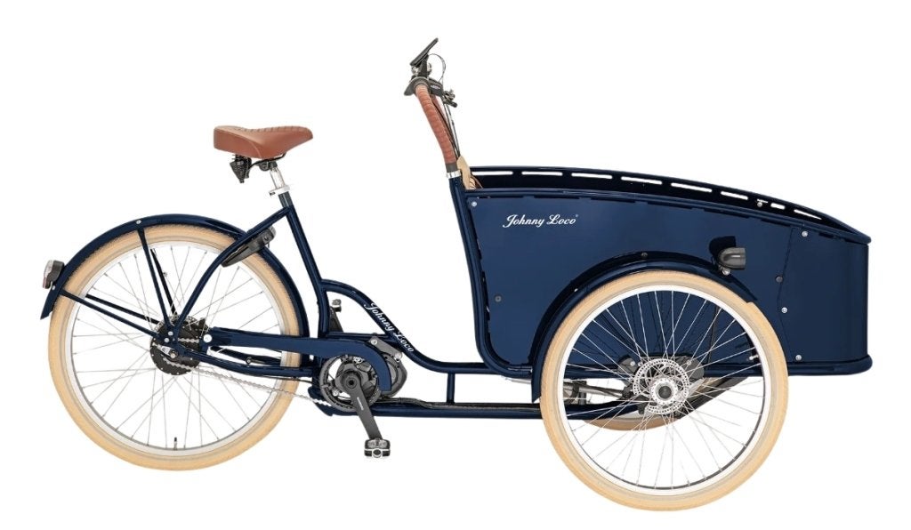Johnny Loco Elektrische Bakfiets 3 Wieler – E-Cargo Cruiser, 4 kinderen of meer, Info@fietsoptimaal.com, Johnny Loco, Huif